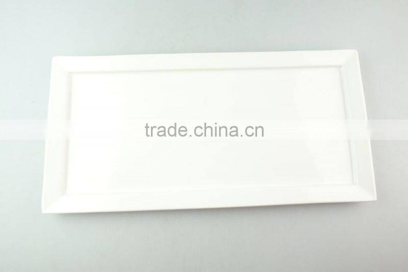 hot sale porcelain flat plate, white porcelain dinner square plate for wholesale in stock