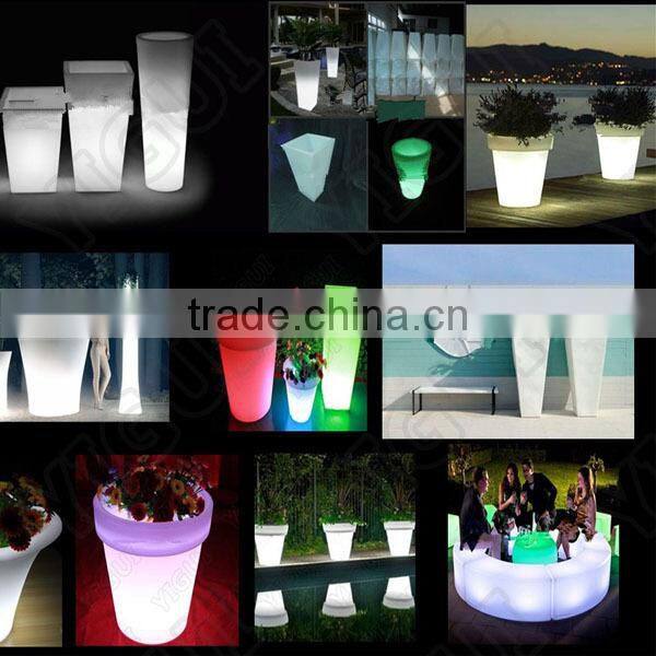 hot sale Multi color change pot/led flower vase/pub icebucket