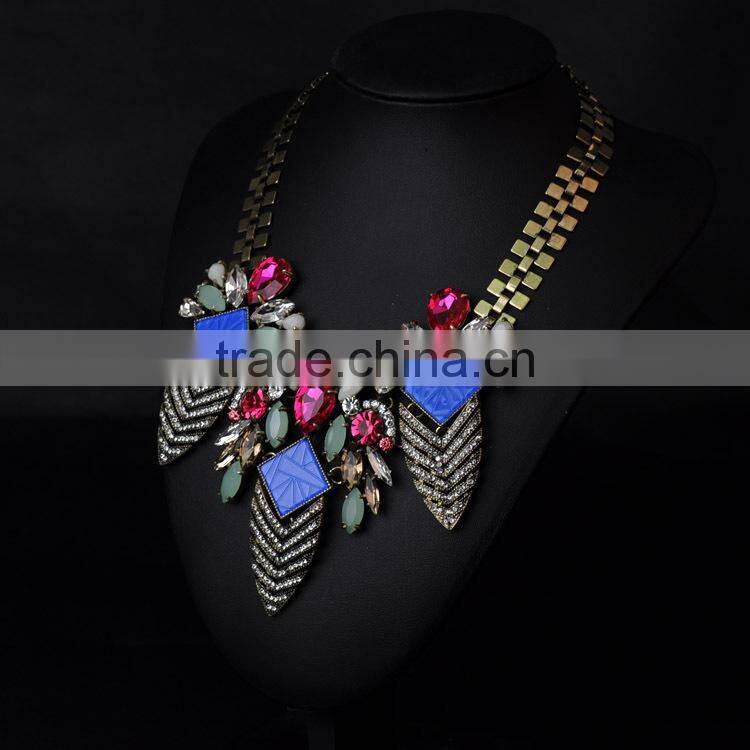 Vintage handmade new design women fashion alloy jewelry necklace