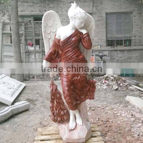 Outdoor natural stone carved stone sphinx statue