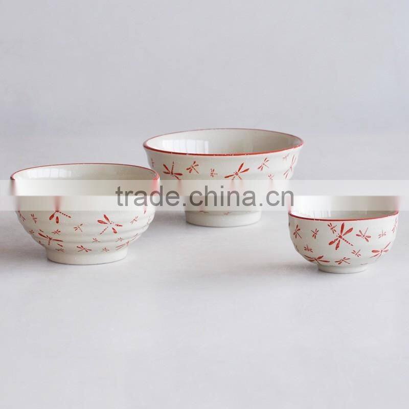 Square shape ceramic hand painting small bowl