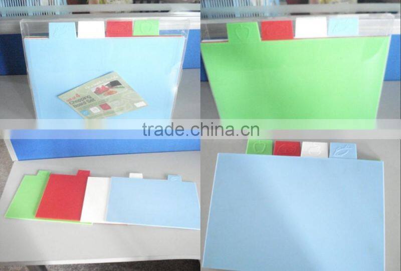 4 pcs chopping board with holder,plastic chopping board,chopping board set