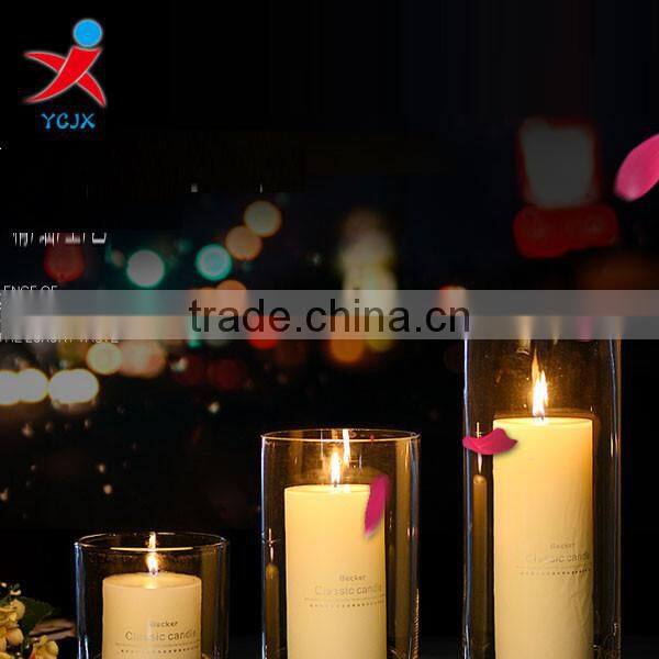 home transparent glass candle holders