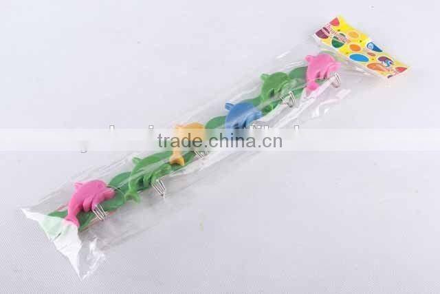 Colorful dolphin shape plastic hook