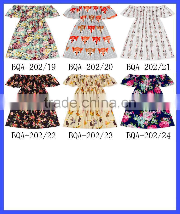 Little Girls Summer Ruffle Off Shoulder One-Piece Dresses Beach Party Prom Halter Dress