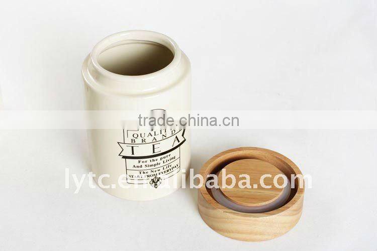 new design 3pcs tea coffee ceramic canisters