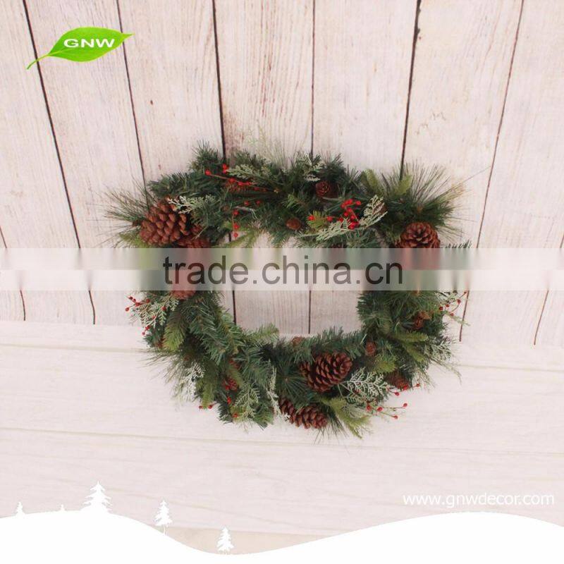 GNW CHWR-1605003 High quality Bulk wholesale Christmas Wreaths Decoration