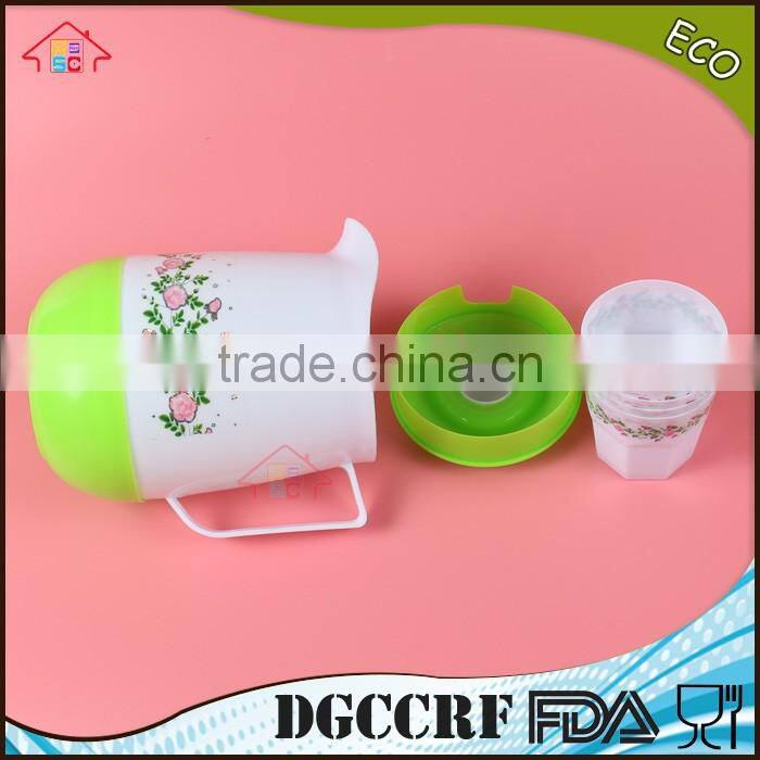 NBRSC set of 4 pcs Double Layers PP Cold Water Teapot Jug Plastic Kettle