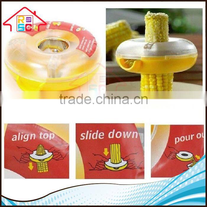 Cob Corn Thresher Peeler Kitchen Tool Kerneler Cutter Remover Stripper