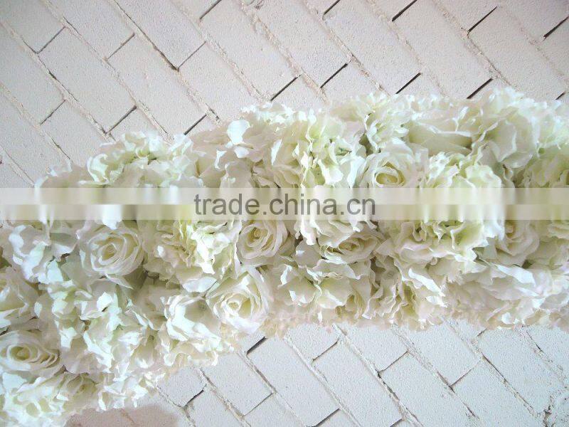GNW 7ft wedding arches columns with rose and hydrangea artificial flowers for stage backdrop decoration