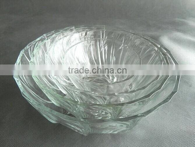 Clear wholesale 5pcs glass bowl set