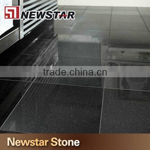 Black engineered stone black quartz tile flooring quartz price