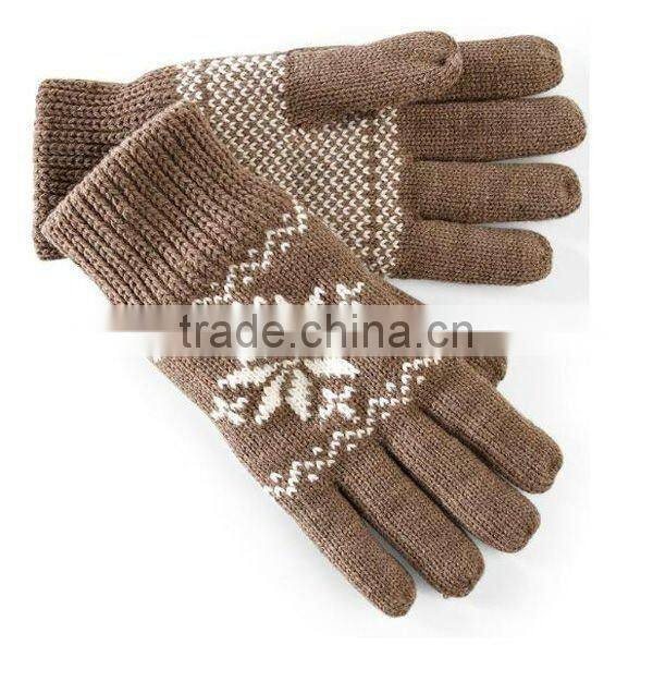 Black Women Outdoor Winter Acrylic Warm GLoves ZMR619