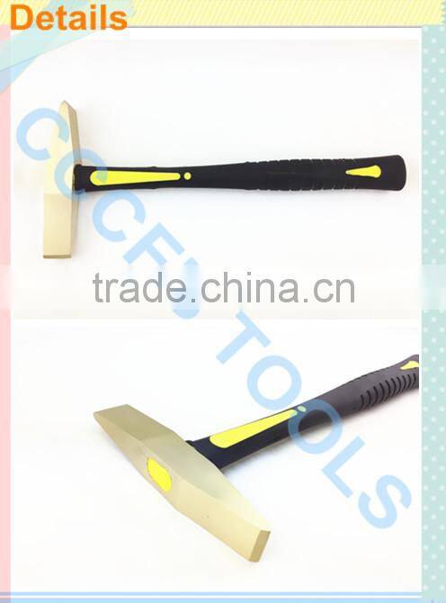 Non-sparking Aluminum Bronze Hammer Scaling With Fiber Handle,Explosion-proof Scaling Hammer,Nonsparking Hammers