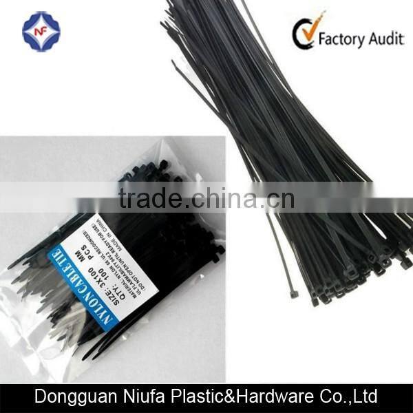 Disposable Plastic Zip releasable Nylon Cable Tie