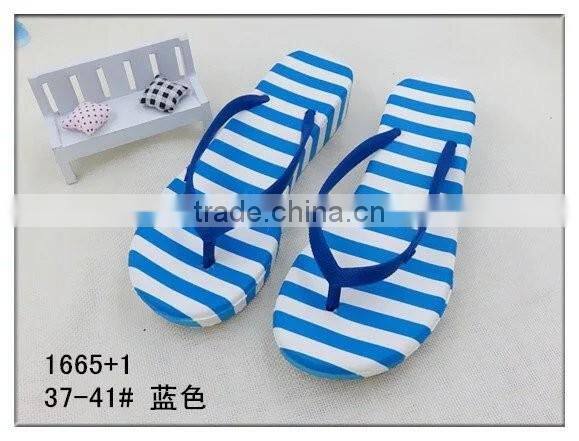 stripe high heel slipper for girls