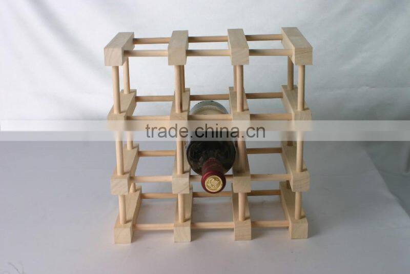 Hot sale Wholesale 9 bottles wooden wine stand