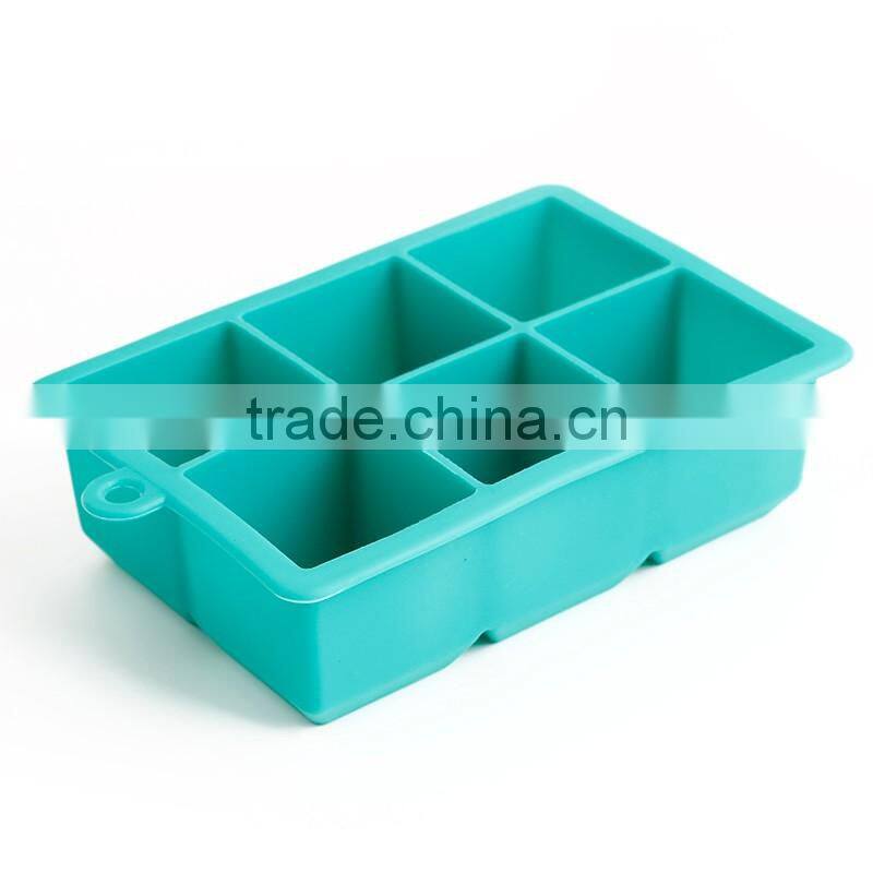 CBU19 Easy release silicone ice cube tray mold with 6 small cell