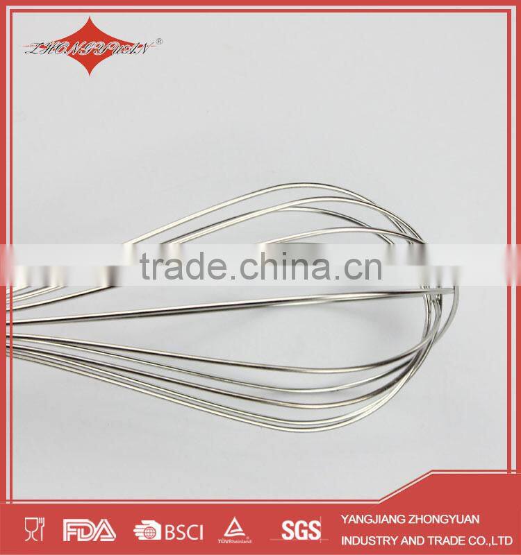 10" full stainless steel whisk manual rotary wire egg beater