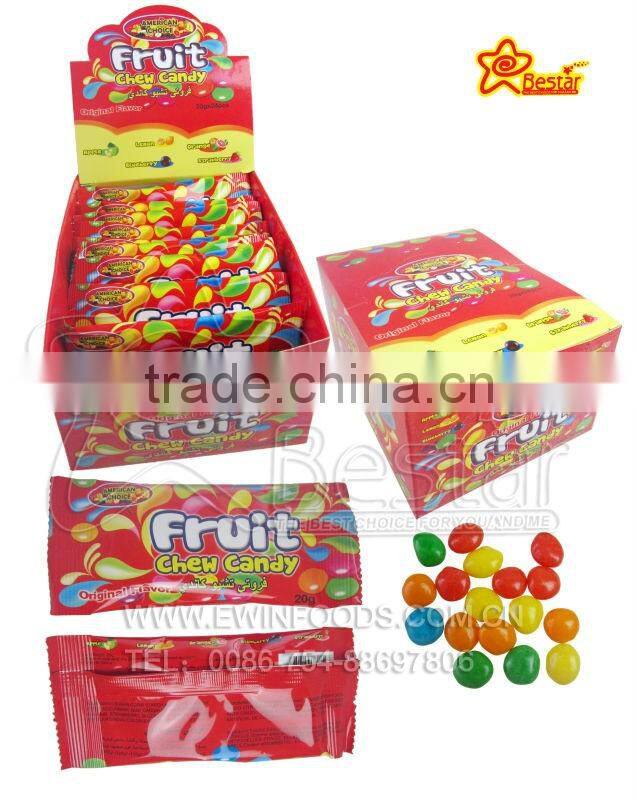 Bottle Packing Rainbow Chewing Candy Fruity Flavor