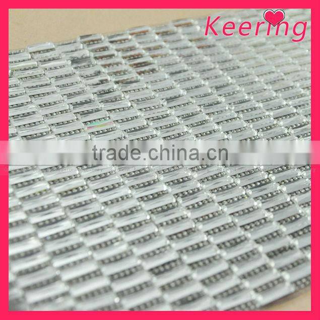 Clear AB Hot Fix Diamante Rhinestone Mesh WRT-004