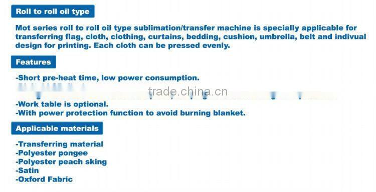 Rotary oil drum heat transfer press printing sublimation machine