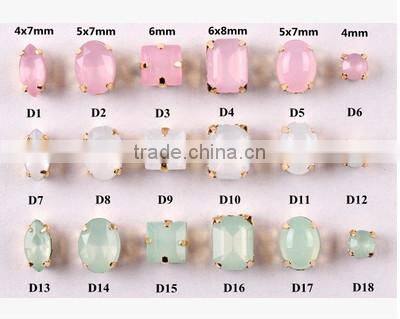 synthetic opal loose stones with claw settings
