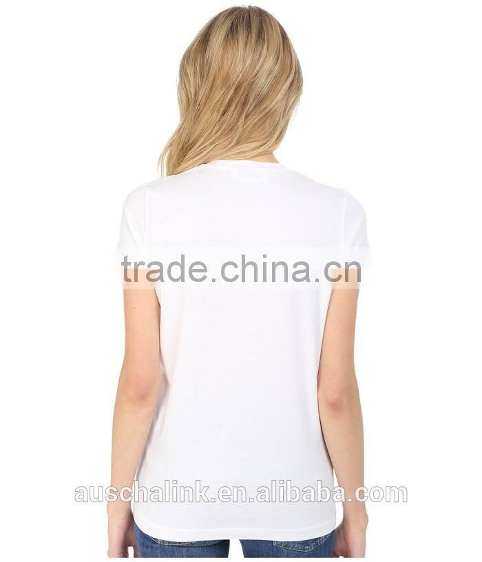 high quality women short sleeve V neck wholesale t shirts for sale