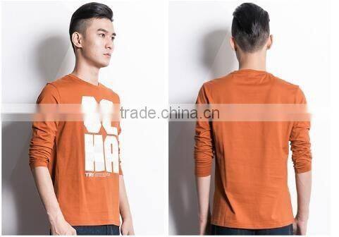 wholesale best quality cotton printing long sleeve t-shirt