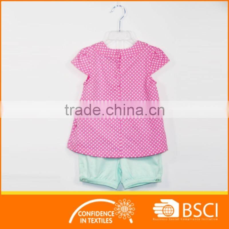Girl Summer Wear T Shirt Top & Short 2pcs Cloth Set