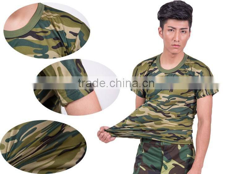 100% polyester o-neck t-shirt wholesale with all over sublimation, camouflage t-shirt wholesale