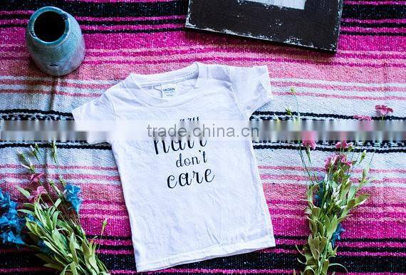 Cheap latest design wholesale fashion baby clothes short sleeve white cotton custom print t-shirt