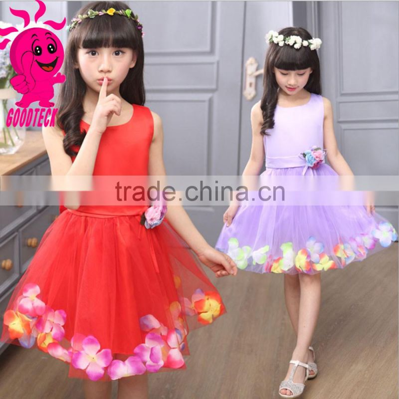 2016 new wholesaler princess dresses tutu skirt with petal