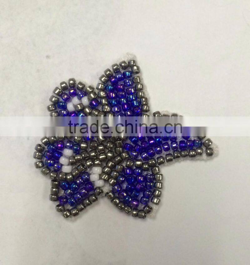 new machine made crochet animal bead applique