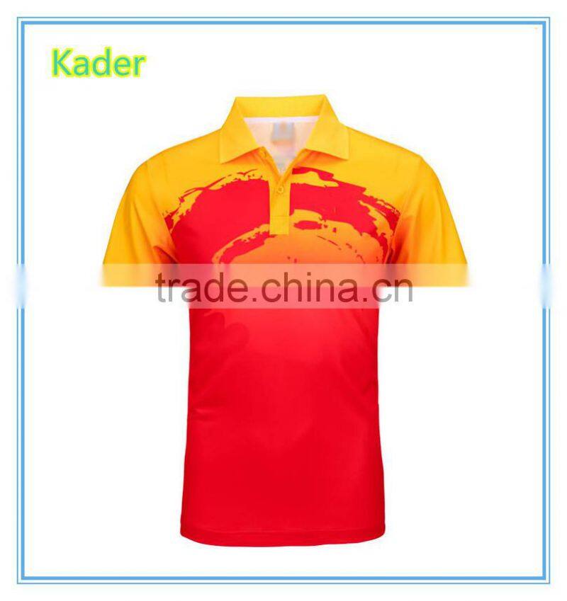 Wholesale Custom 100% polyester sublimation print dry fit polo shirt design