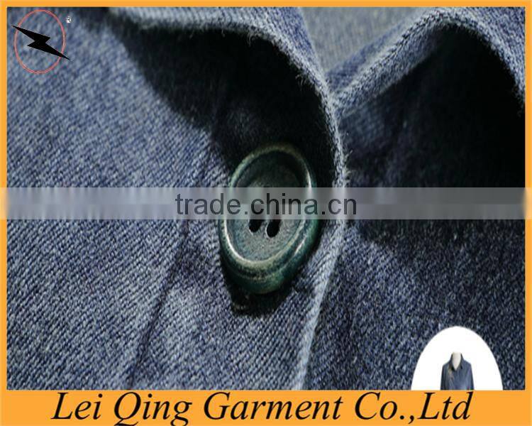 High quality loose fashion solid color women denim shirt