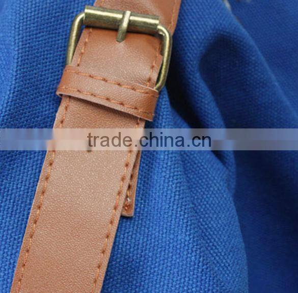 Womens Girl Casual Canvas Backpack leather shoulder bag SV003579#