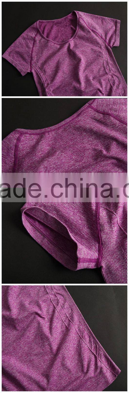 Plain O Neck Wholesale Short Sleeve Cheap High Quality Women Sport T Shirt