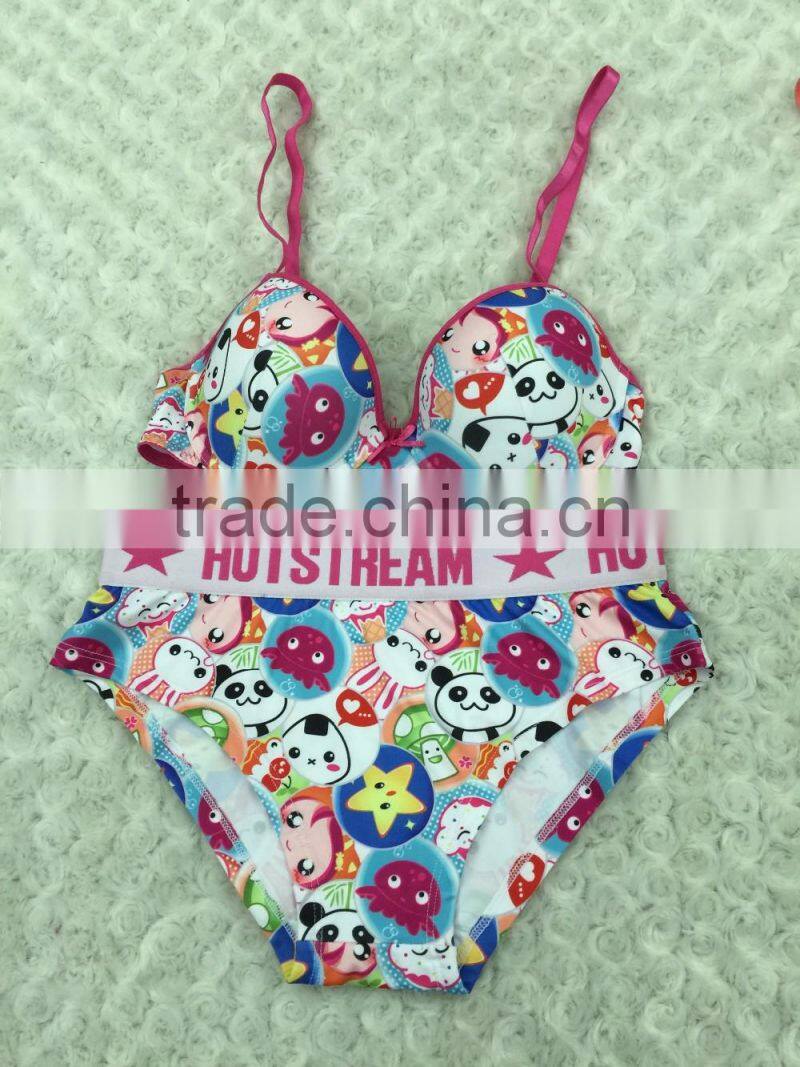 2017 hot sell good quality young girl underwear bra