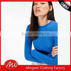 high quality popular sweater women knit ladies long coat design with pocket