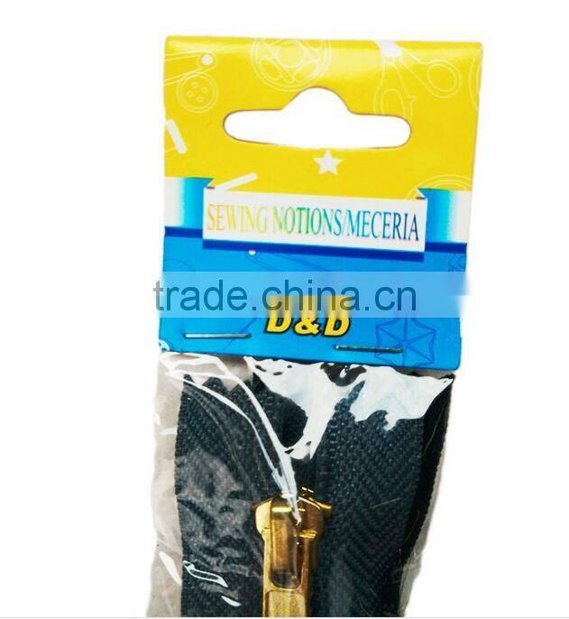 D&D Short Metal Zipper For Garment Accessories