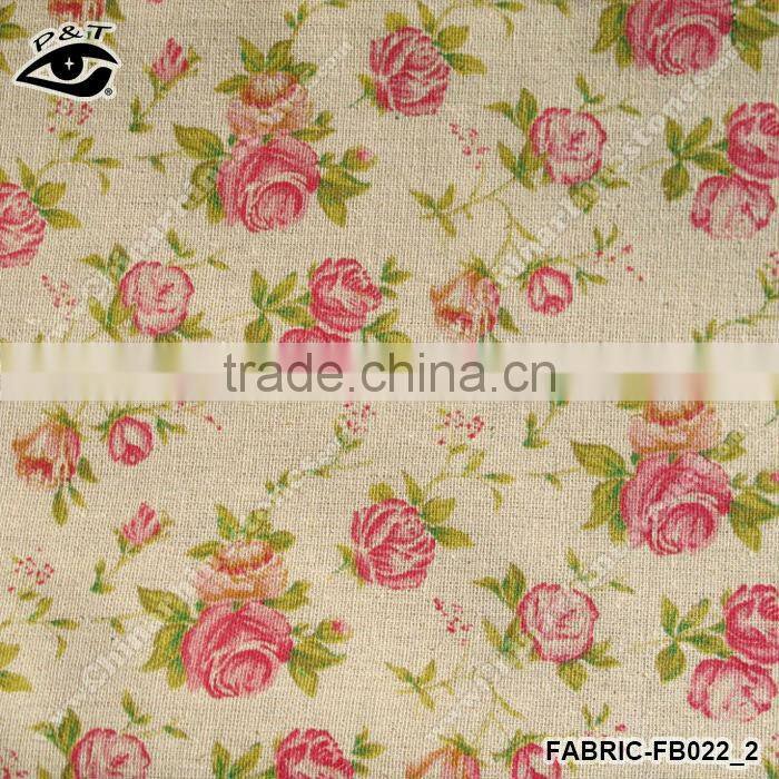 150cm 5m/pack Find Canvas Fabric Flower Printed Zakka Fabric Linen&Cotton Fabric Household Patchwork Textile