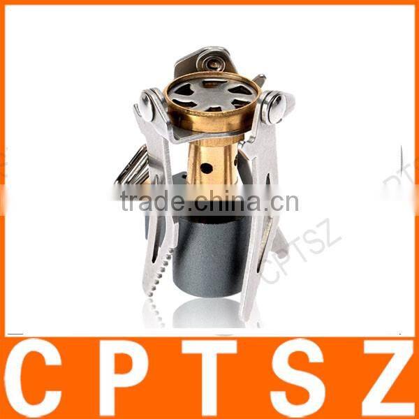 45g Super Lightweight Mini Pocket Outdoor Cooking Burner Folding Camping Gas Stove 3000W