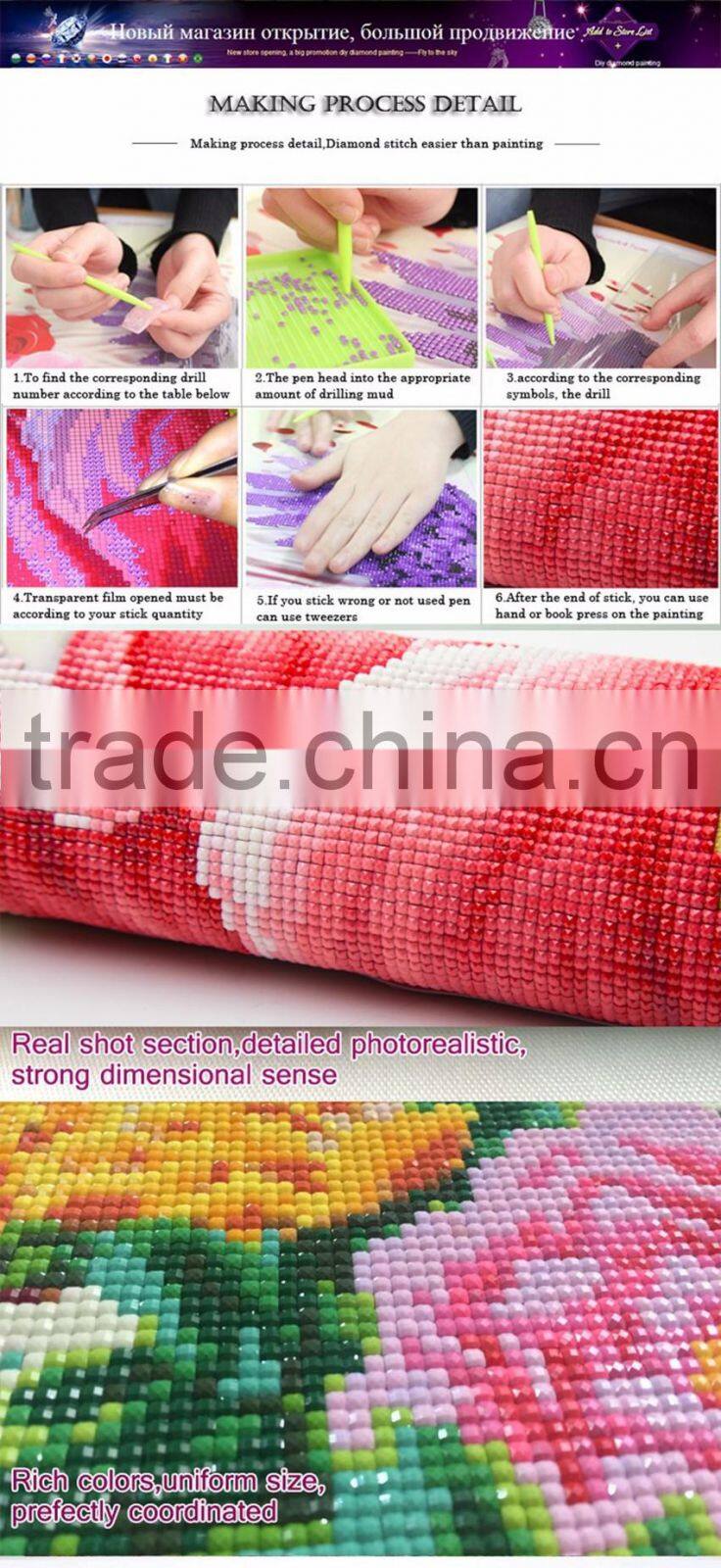 Needlework Diy Diamond painting handwork diamond embroidery full square diamond mosaic decorative