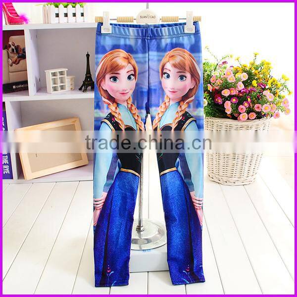 2015 spring kids leggings wholesale children cartoon print leggings