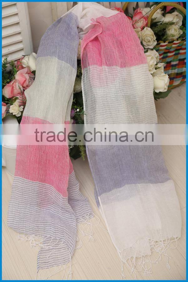 Japan hot selling fashion colourful stripe scarf