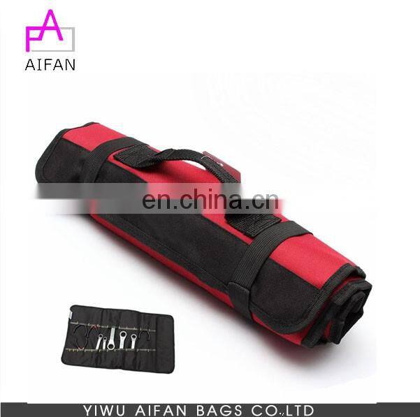 Heavy duty polyester zippered clip -on tool pouch bags