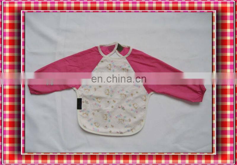 Cartoon animal print cotton baby bib soft eco-friendly baby apron custom made baby pinny