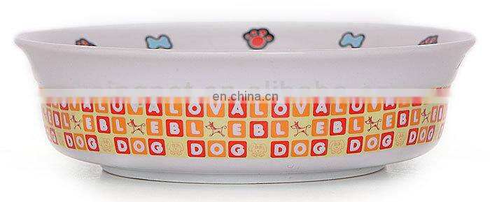 Hawaii Style white ceramic pet bowl, Good Quality food and water dog Feeder