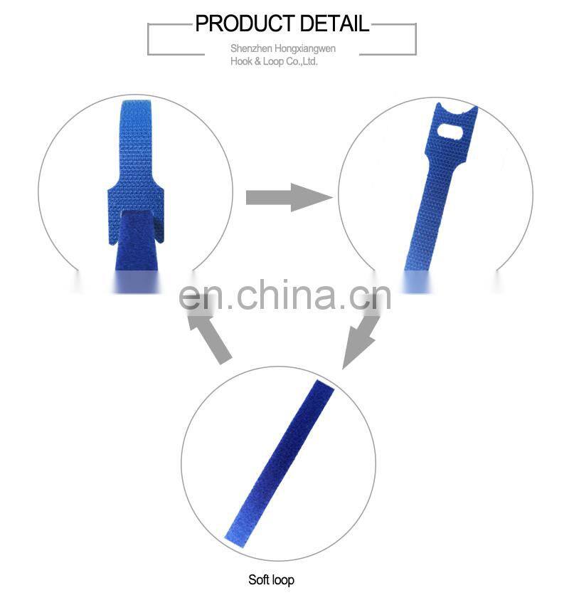 Strong thin magic releasable reusable cable tie